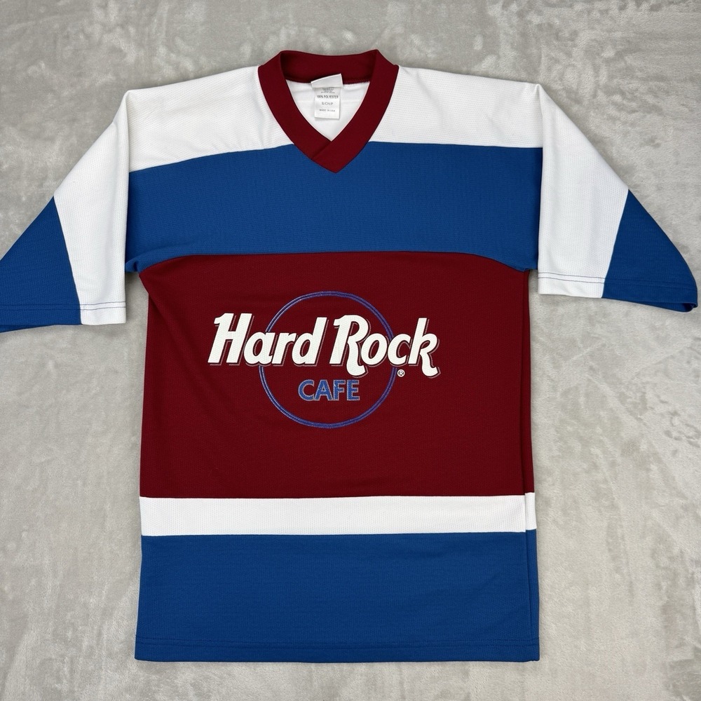 Hard Rock Cafe DENVER COLORADO (Rockies) Hockey Jersey SHIRT Men's‎ Size Small